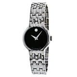 Movado Veturi Quartz Black Dial Silver Steel Strap Watch for Women - 0606338 Buy Now By Movado