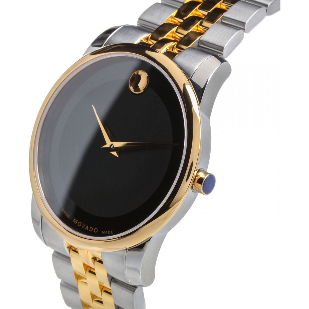 Movado Museum Classic Black Dial Two Tone Steel Strap Watch For Women - 0606605 Buy Now By Movado