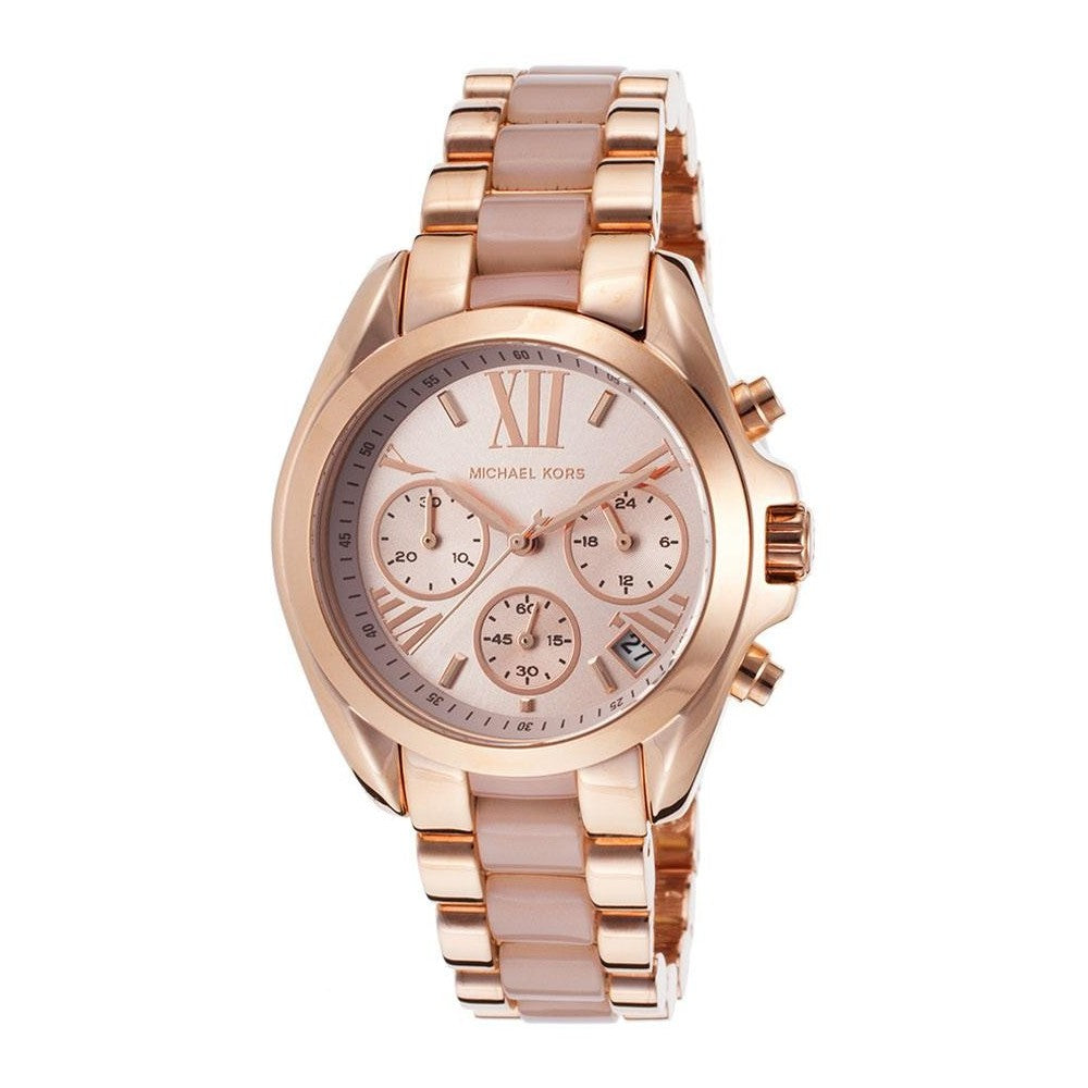 Michael Kors Bradshaw Rose Gold Dial Two Tone Steel Strap Watch for Women - MK6066 Buy Now By Michael Kors
