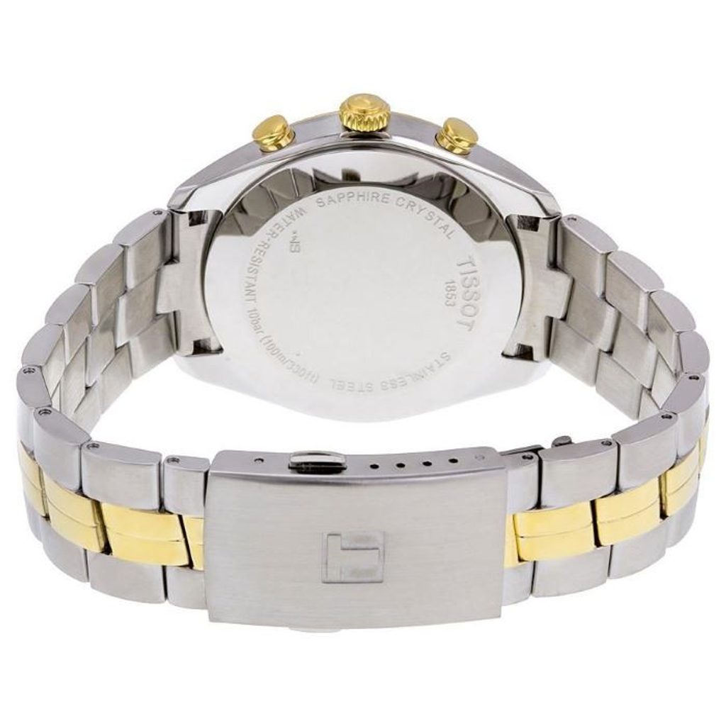 Tissot T Sport PR 100 Chronograph White Dial Two Tone Steel Strap Watch For Men - T101.417.22.031.00 Buy Now By Tissot