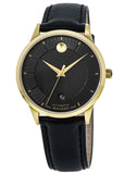 Movado 1881 Automatic Black Dial Black Leather Strap Watch For Men - 606875 Buy Now By Movado