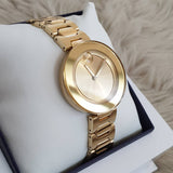 Movado Bold Gold Dial Gold Steel Strap Watch For Women - 3600382 Buy Now By Movado