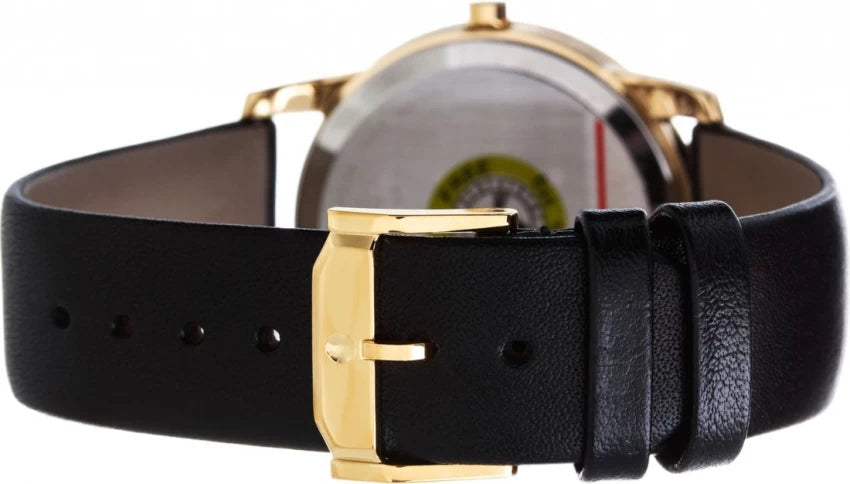 Movado Museum Black Dial Black Leather Strap Watch For Men - 0607014 Buy Now By Movado