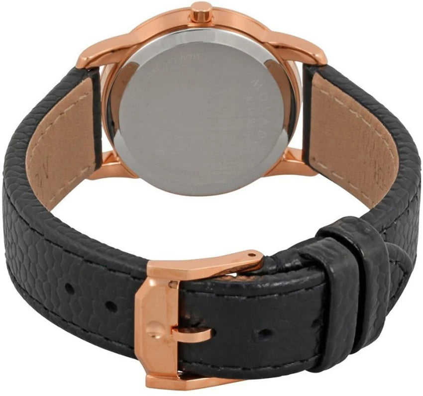 Movado Museum Classic Black Dial Black Leather Strap Watch For Women - 607061 Buy Now By Movado