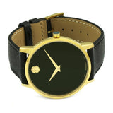 Movado Museum Classic Quartz Black Dial Black Leather Strap Watch for Men - 0607195 Buy Now By Movado