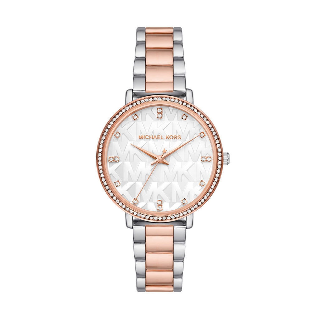 Michael Kors Pyper Quartz White Dial Two Tone Steel Strap Watch For Women - MK4667 Buy Now By Michael Kors