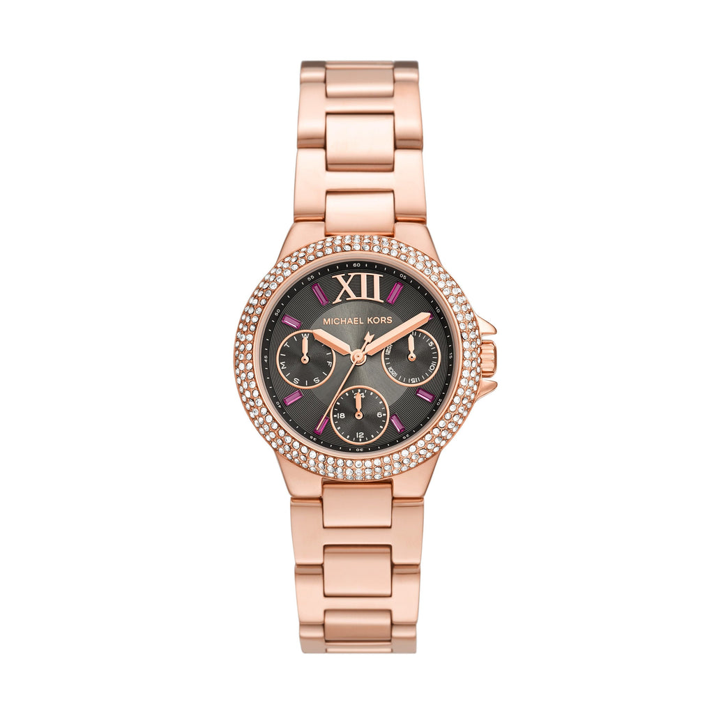 Michael Kors Camille Chronograph Grey Dial Rose Gold Steel Strap Watch For Women - MK6983 Buy Now By Michael Kors
