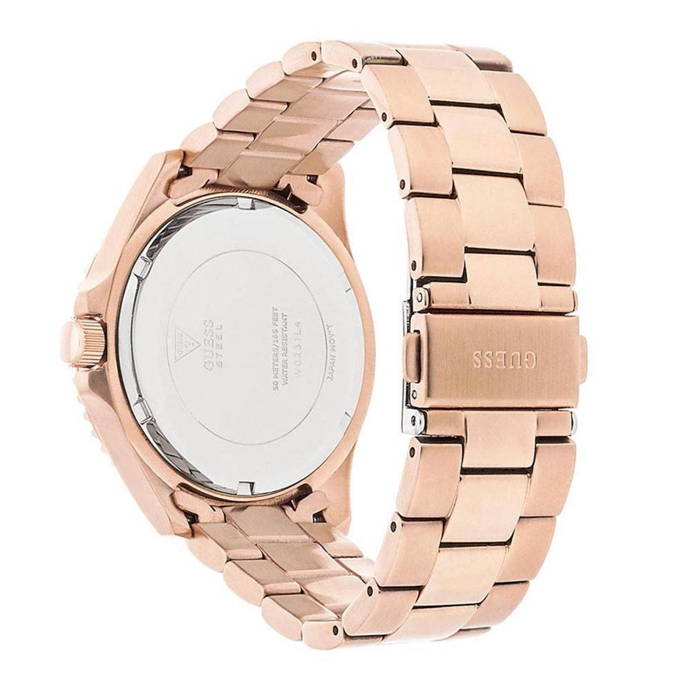 Guess BFF Multifunction Rose Gold Dial Rose Gold Steel Strap Watch for Women - W0231L4 Buy Now By Guess