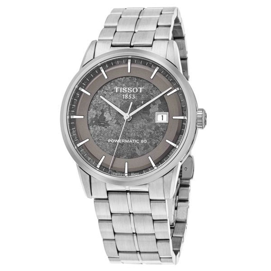 Tissot Luxury Powermatic 80 Anthracite Grey Dial Silver Steel Strap Watch For Men - T086.407.11.061.10 Buy Now By Tissot