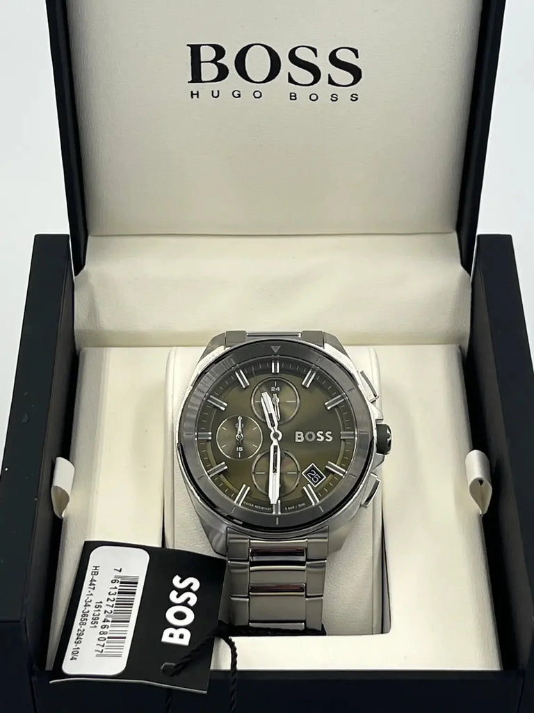 Hugo Boss Volane Grey Dial Silver Steel Strap Watch for Men - 1513951 Buy Now By Hugo Boss