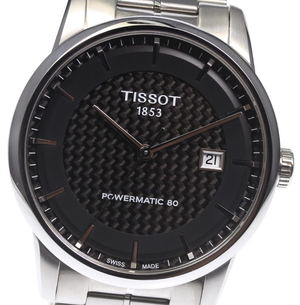 Tissot Luxury Powermatic 80 Black Dial Silver Steel Strap Watch for Men - T086.407.11.201.02 Buy Now By Tissot