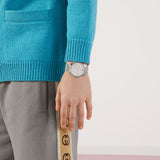 Gucci G Timeless Automatic Silver Dial Silver Steel Strap Watch for Men - YA126354 Buy Now By Gucci