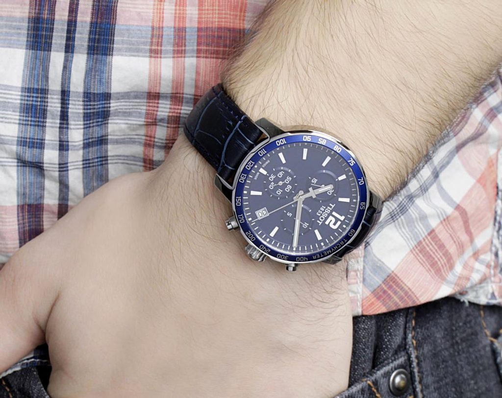 Tissot T Sport Quickster Chronograph Blue Dial Watch For Men - T095.417.16.047.00 Buy Now By Tissot