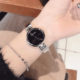 Calvin Klein Wavy Black Dial Silver Steel Strap Watch for Women - K9U23141 Buy Now By Calvin Klein