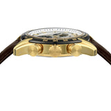 Versace V-Ray Chronograph Quartz White Dial Brown Leather Strap Watch For Men - VE2I00221 Buy Now By Versace
