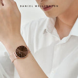 Daniel Wellington Petite Melrose Brown Dial Rose Gold Mesh Strap Watch For Women - DW00100477 Buy Now By Daniel Wellington