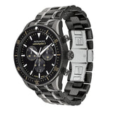 Movado Heritage Calendoplan Chronograph Black Dial Black Steel Strap Watch For Men - 3650125 Buy Now By Movado