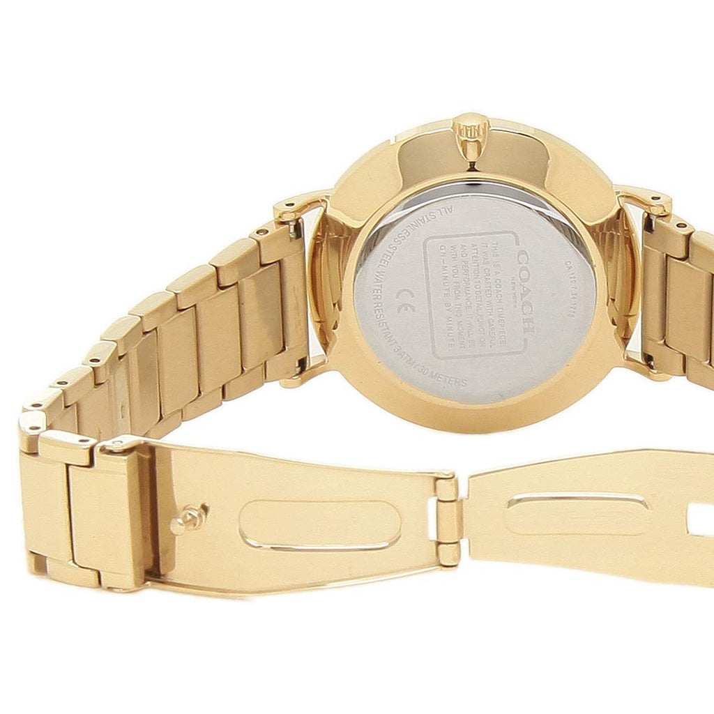 Coach Perry White Dial Gold Steel Strap Watch for Women - 14503345 Buy Now By Coach