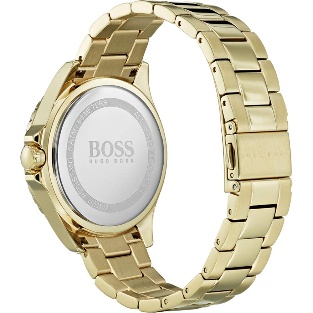 Hugo Boss Premiere White Dial Gold Steel Strap Watch for Women - 1502445 Buy Now By Hugo Boss