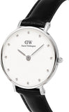 Daniel Wellington Classy Sheffield White Dial Black Leather Strap Watch For Women - DW00100080 Buy Now By Daniel Wellington