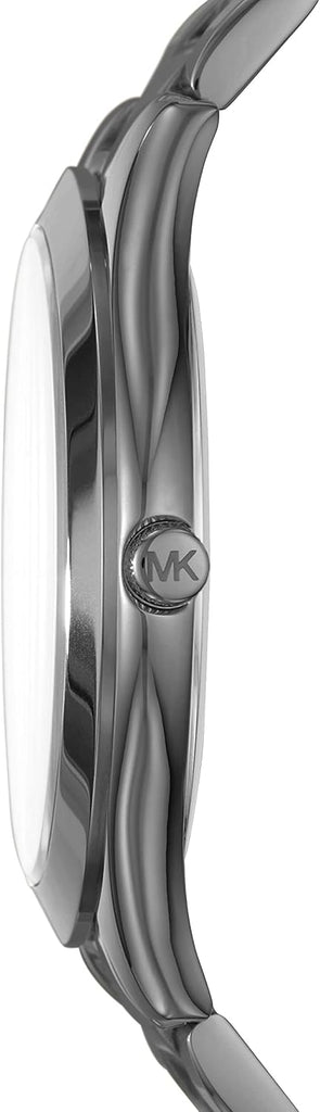 Michael Kors Slim Runway Blue Dial Grey Steel Strap Watch For Men - MK8584 Buy Now By Michael Kors