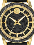 Versace Code Quartz Black Dial Black Leather Strap Watch For Men - VEPO00320 Buy Now By Versace