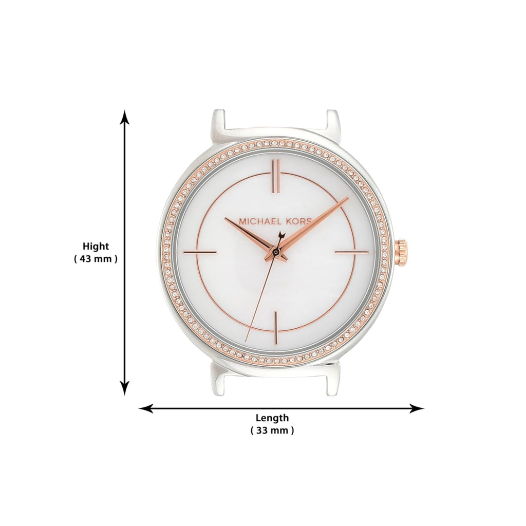 Michael Kors Cinthia Mother of Pearl Dial Two Tone Steel Strap Watch For Women - MK3831 Buy Now By Michael Kors
