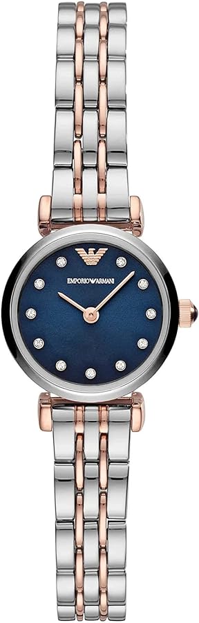 Emporio Armani Gianni T Bar Quartz Blue Dial Two Tone Steel Strap Watch For Women - AR11222 Buy Now By Emporio Armani