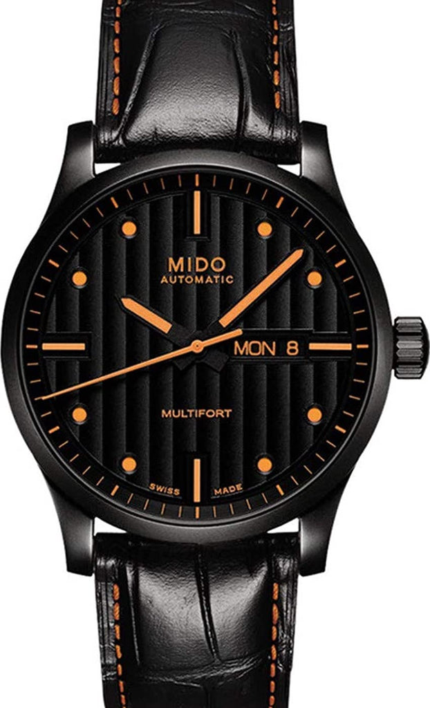 Mido Multifort Automatic Special Edition Black Dial Black Leather Strap Watch For Men - M005.430.36.051.80 Buy Now By Mido