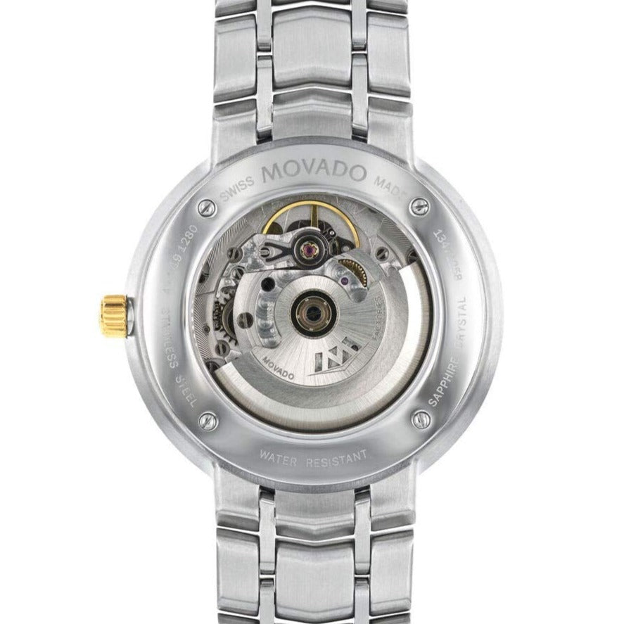 Movado 1881 Automatic Black Dial Two Tone Steel Strap Watch For Men - 0606916 Buy Now By Movado