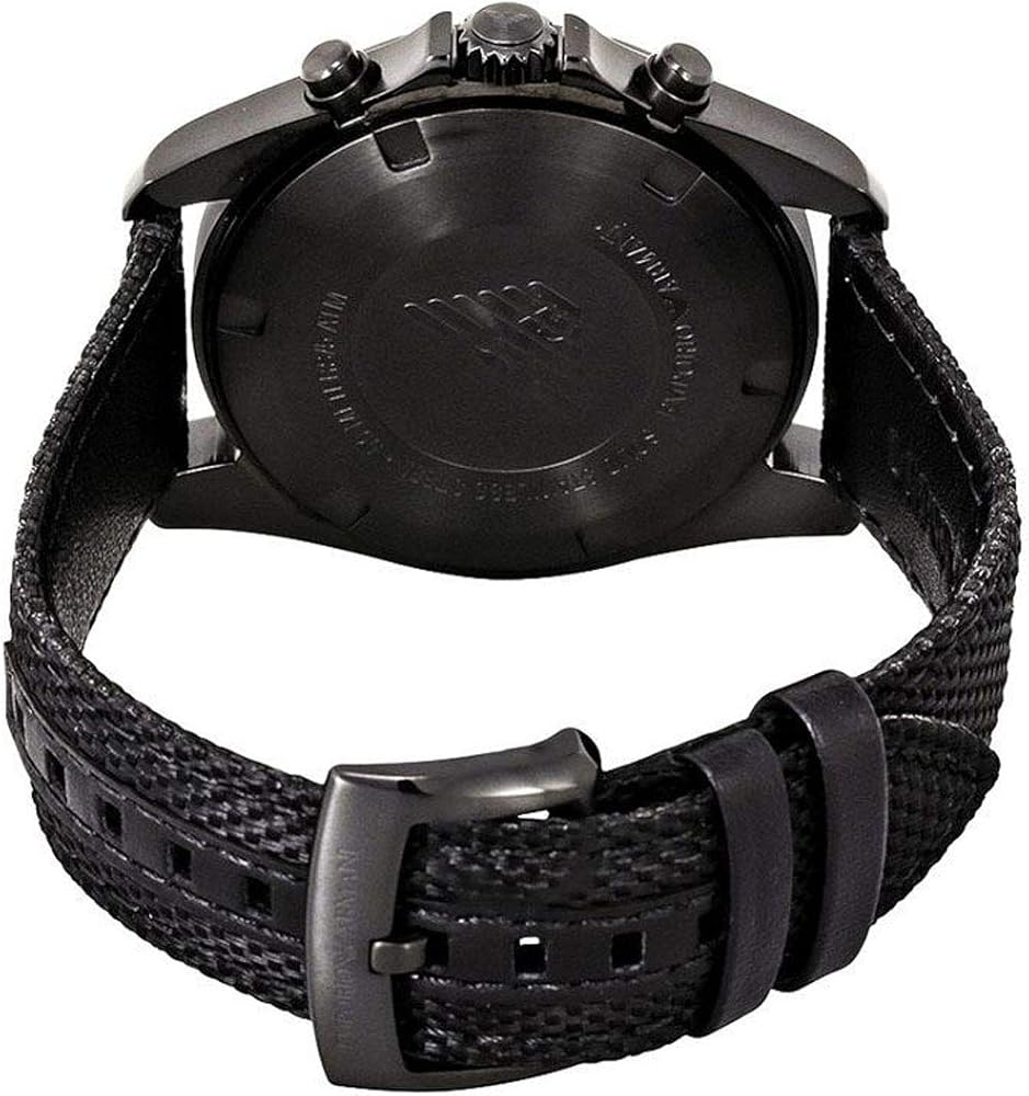 Emporio Armani Sigma Chronograph Black Dial Black Leather Strap Watch For Men - AR6131 Buy Now By Emporio Armani