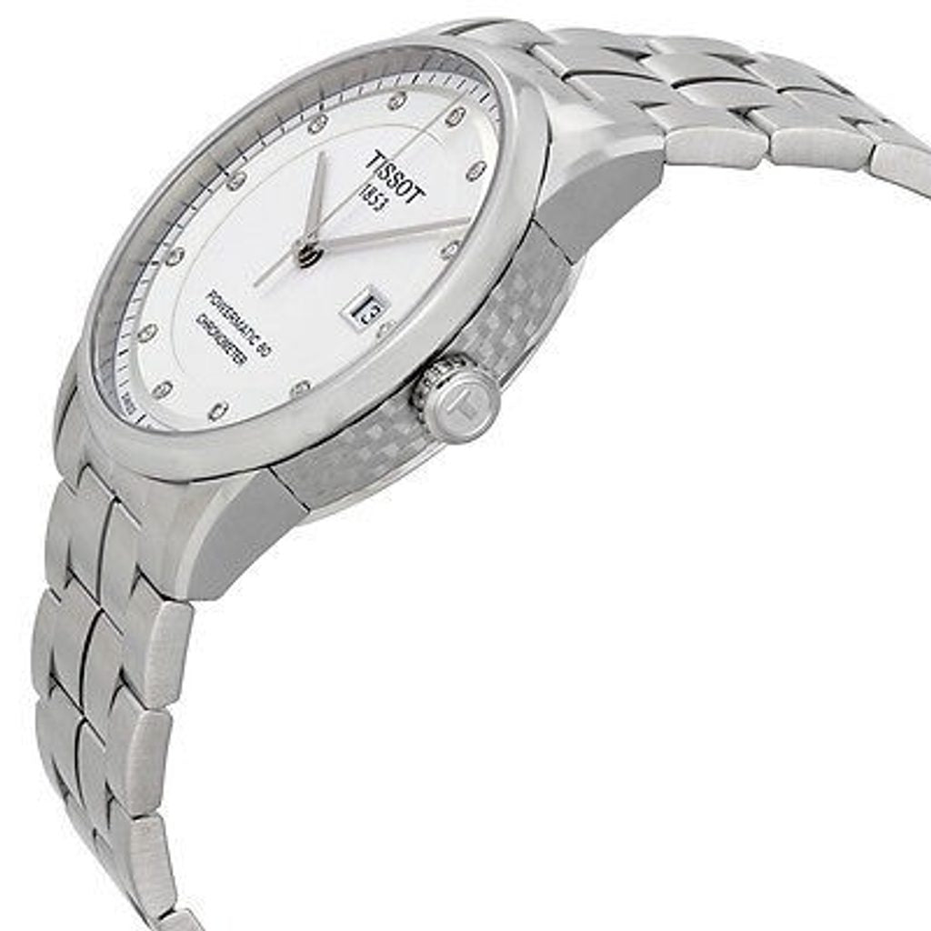 Tissot T Classic Luxury Powermatic 80 White Dial Silver Steel Strap Watch For Men - T086.408.11.016.00 Buy Now By Tissot