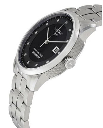 Tissot T Classic Luxury Powermatic 80 Black Dial Silver Steel Strap Watch For Men - T086.408.11.056.00 Buy Now By Tissot