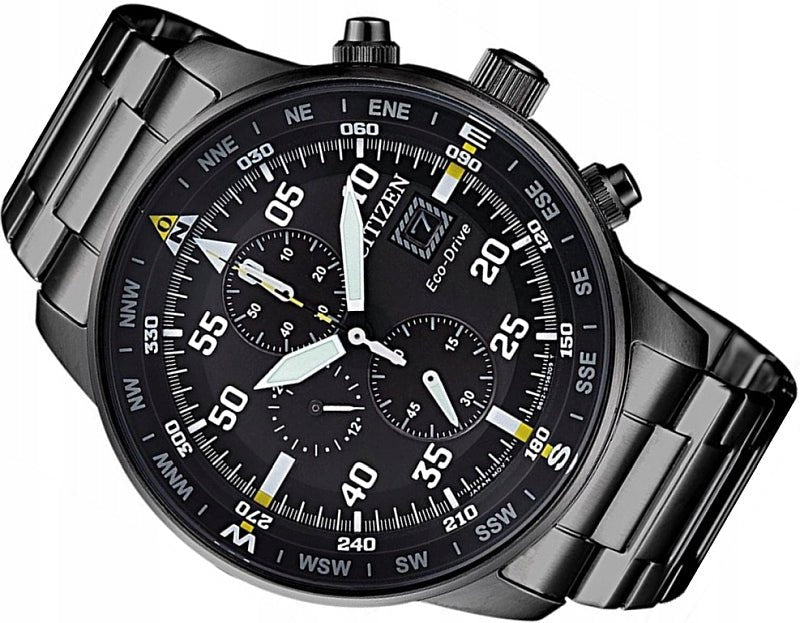 Citizen Sports Eco Drive Black Dial Black Steel Strap Watch For Men - CA0695-84E Buy Now By Citizen