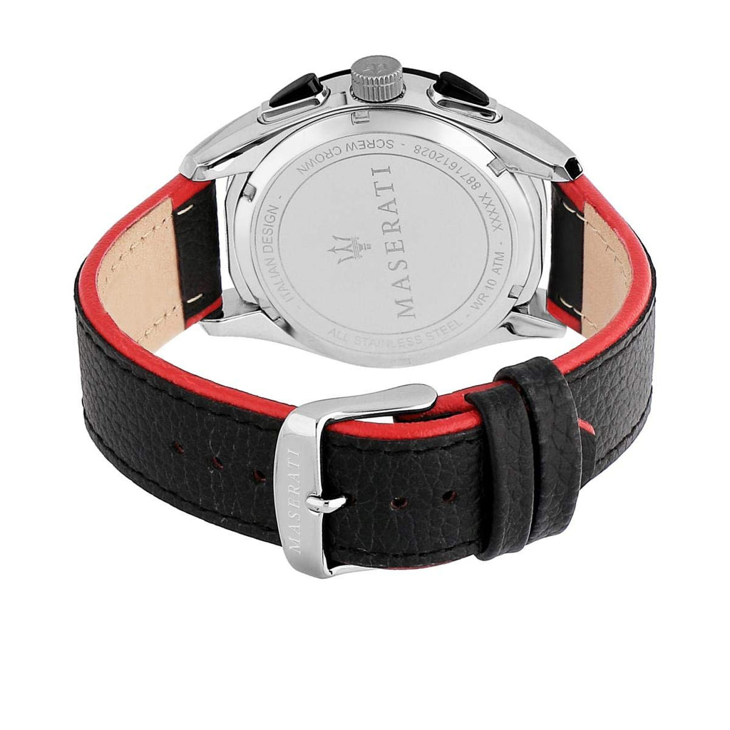 Maserati Traguardo Black Dial Black Leather Strap Watch For Men - R8871612028 Buy Now By Maserati