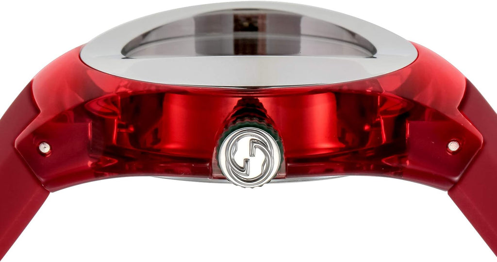 Gucci Sync Quartz Red Dial Red Rubber Strap Watch For Women - YA137303 Buy Now By Gucci