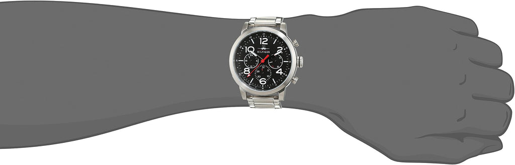 Tommy Hilfiger Jake Chronograph Black Dial Silver Steel Strap Watch for Men - 1791234 Buy Now By Tommy Hilfiger