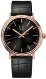 Calvin Klein Surround Black Dial Black Leather Strap Watch for Men - K3W216C1 Buy Now By Calvin Klein