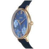 Fossil Jacqueline Blue Dial Blue Leather Strap Watch for Women - ES4673 Buy Now By Fossil