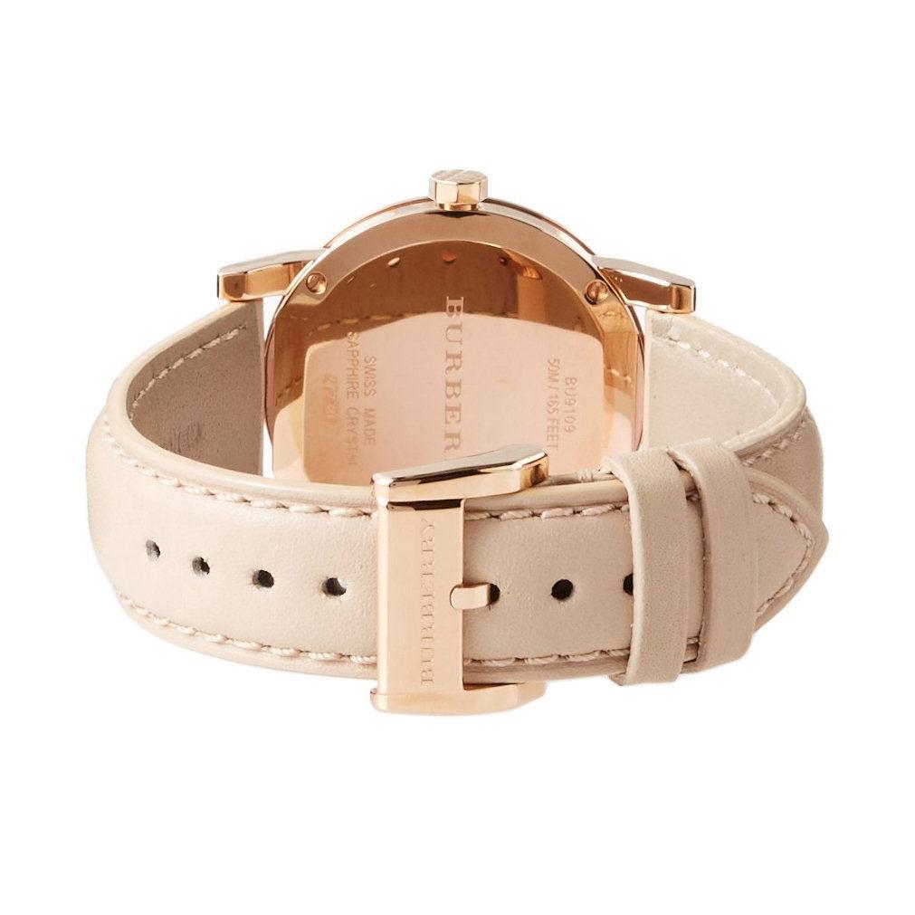Burberry The City Beige Dial Beige Leather Strap Watch for Women - BU9109 Buy Now By Burberry