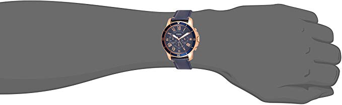Fossil Grant Sport Chronograph Blue Dial Blue Leather Strap Watch for Men - FS5237 Buy Now By Fossil