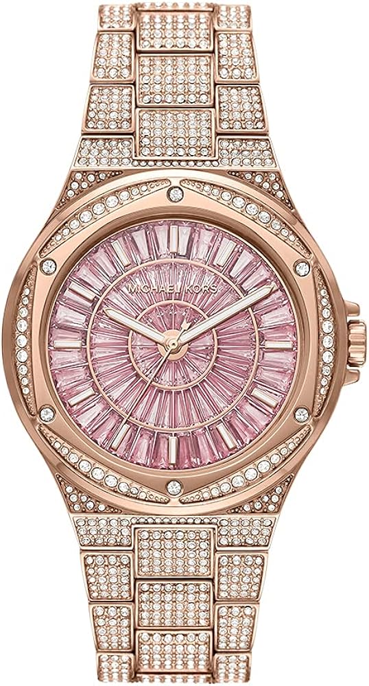 Michael Kors Lennox Three Hand Crystals Rose Gold Dial Rose Gold Steel Strap Watch For Women - MK6992 Buy Now By Michael Kors