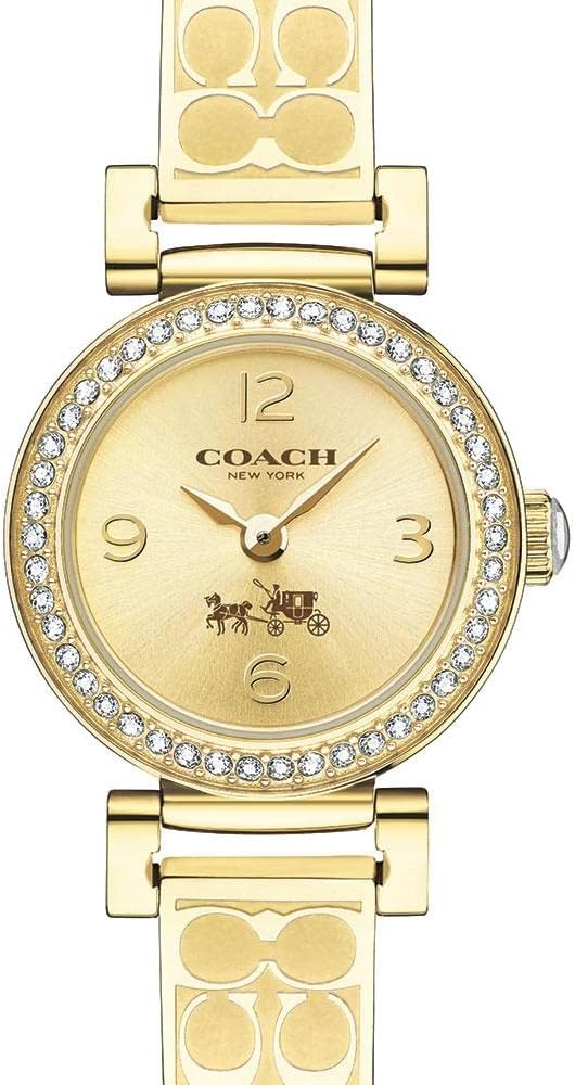 Coach Dress Crystals Gold Dial Gold Steel Strap Watch For Women - 14502202 Buy Now By Coach