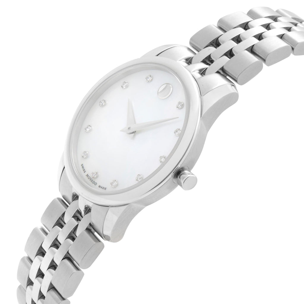 Movado Museum Classic Mother of Pearl Dial Silver Steel Strap Watch For Women - 0606612 Buy Now By Movado