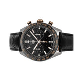 Tag Heuer Carrera Chronograph Black Dial Black Leather Strap Watch for Men - CBN2A5A.FC6481 Buy Now By Tag Heuer