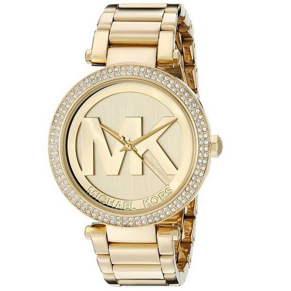 Michael Kors Parker Diamonds Gold Dial Gold Steel Strap Watch for Women - MK5784 Buy Now By Michael Kors