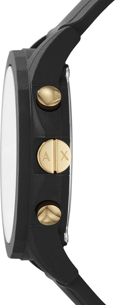 Armani Exchange Outerbanks Chronograph Black Dial Black Steel Strap Watch For Men - AX7105 Buy Now By Armani Exchange