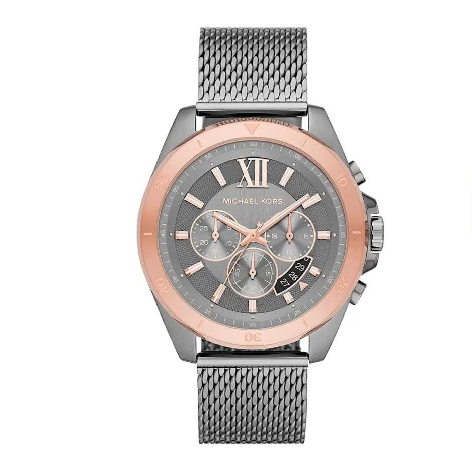 Michael Kors Brecken Chronograph Grey Dial Silver Mesh Strap Watch For Men - MK8868 Buy Now By Michael Kors