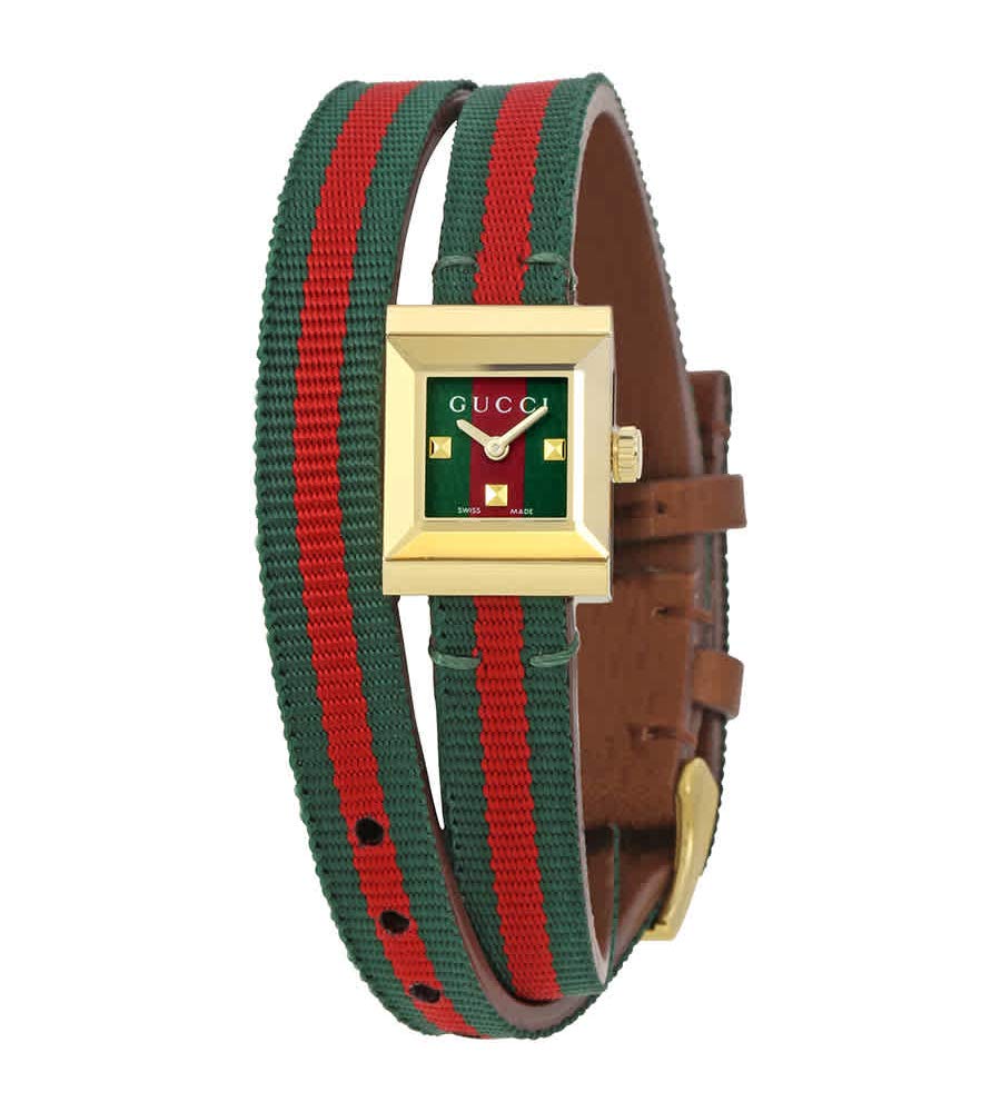 Gucci G-Frame Multicolored Dial Two Tone Nylon Strap Watch For Women - YA128527 Buy Now By Gucci
