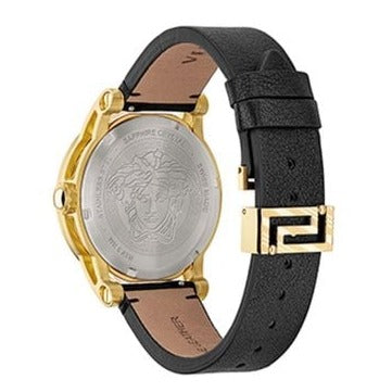 Versace Code Quartz Black Dial Black Leather Strap Watch For Men - VEPO00320 Buy Now By Versace